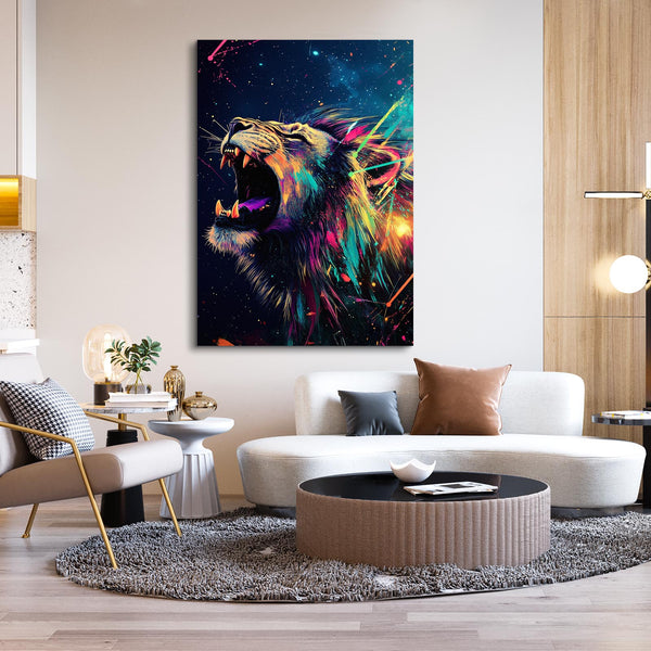 Cosmic Roar Lion Wall Art | MusaArtGallery™