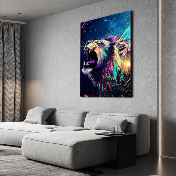 Cosmic Roar Lion Wall Art | MusaArtGallery™