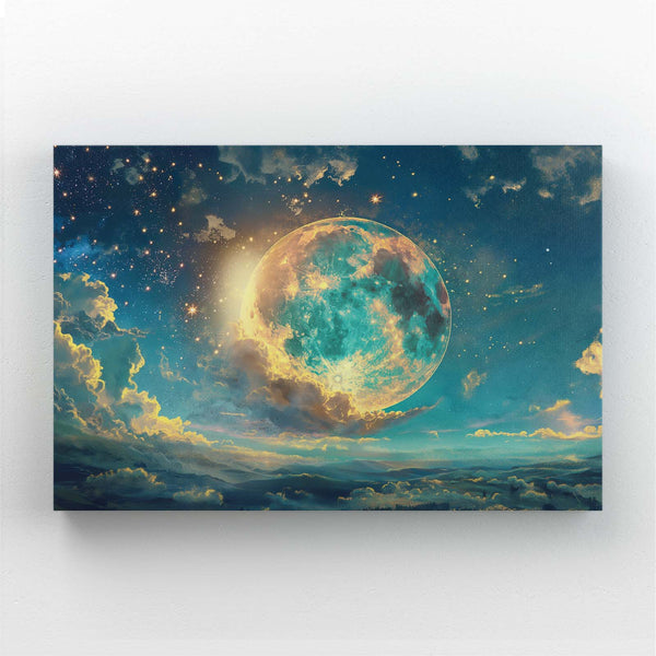 Cosmos Gold Moon Art   | MusaArtGallery™