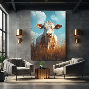 Cow Print Blue