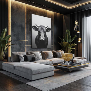 Cow Print Gray
