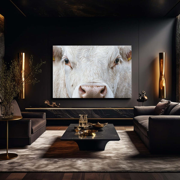 Cow Wall Art White
