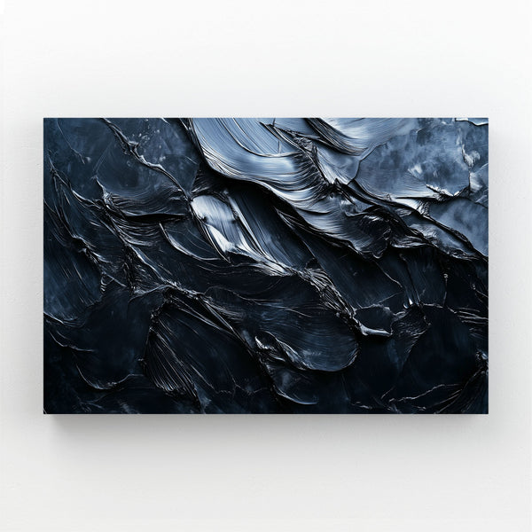 Crack Black Abstract Art