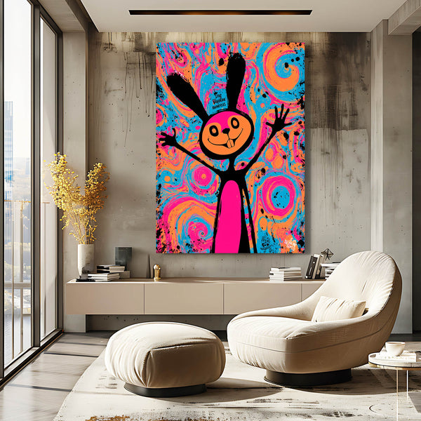 Crazy Rabbit Wall Art