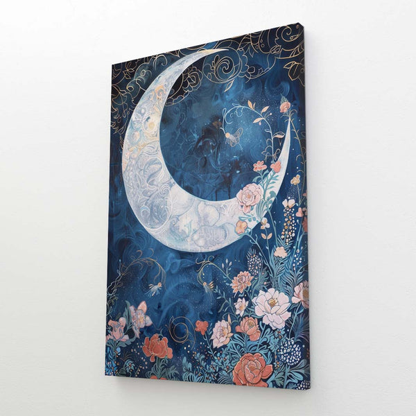 Crescent Moon Flowers Art | MusaArtGallery™