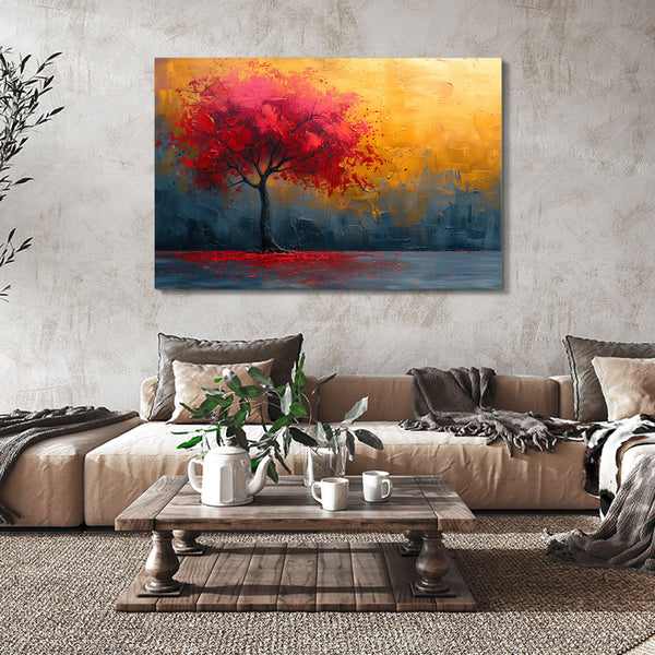 Crimson Glow Tree Art | MusaArtGallery™