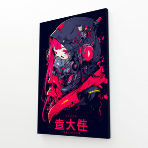 Crimson Hacker Cyberpunk Art | MusaArtGallery™