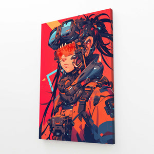 Crimson Vanguard Cyberpunk Art | MusaArtGallery™