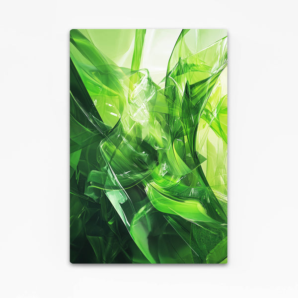 Crystal Bloom Green Abstract Art | MusaArtGallery™