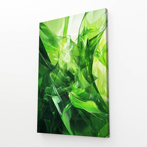 Crystal Bloom Green Abstract Art | MusaArtGallery™