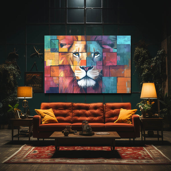 Cubic Majesty Lion Wall Art | MusaArtGallery™