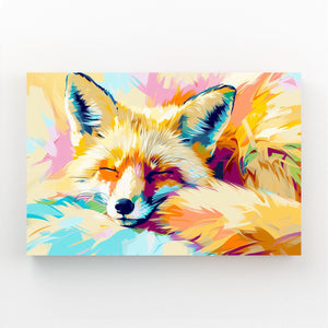 Cute Sleeping Fox Art | MusaArtGallery™