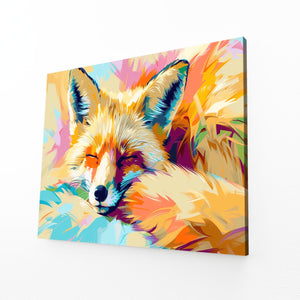 Cute Sleeping Fox Art | MusaArtGallery™