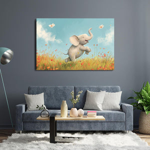 Cute White Elephant Wall Art | MusaArtGallery™