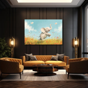 Cute White Elephant Wall Art | MusaArtGallery™