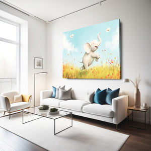 Cute White Elephant Wall Art | MusaArtGallery™
