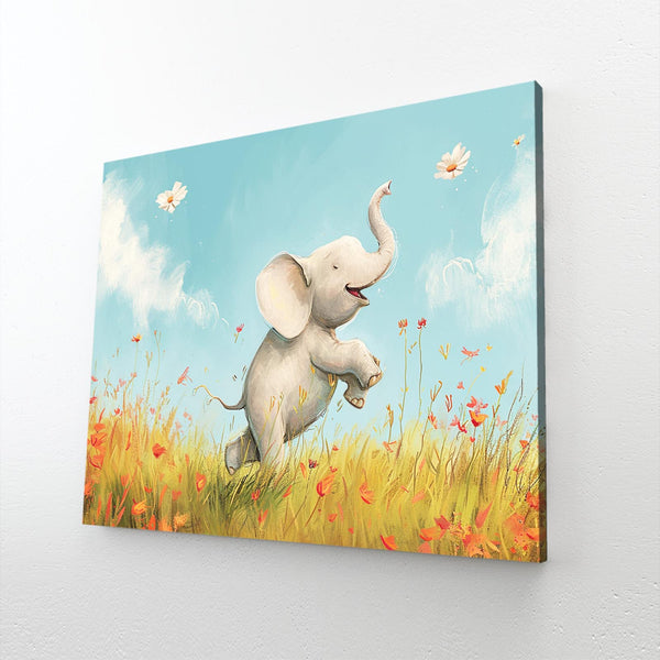 Cute White Elephant Wall Art | MusaArtGallery™