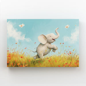 Cute White Elephant Wall Art | MusaArtGallery™