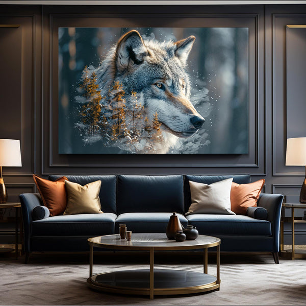 Cute Wolf Canvas Art   | MusaArtGallery™