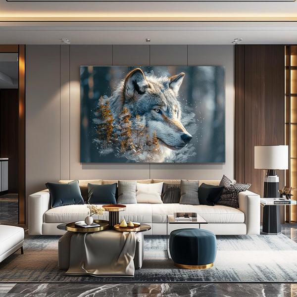 Cute Wolf Canvas Art   | MusaArtGallery™