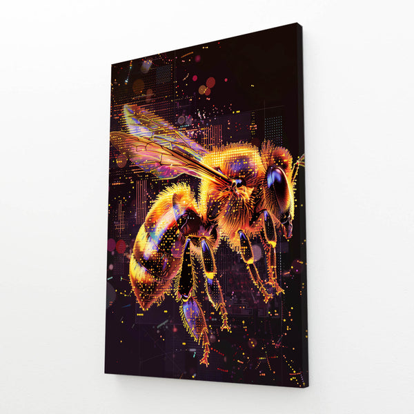 Cyber Glow Bee Art | MusaArtGallery™