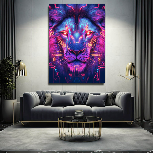 Cyber Lion Wall Art | MusaArtGallery™