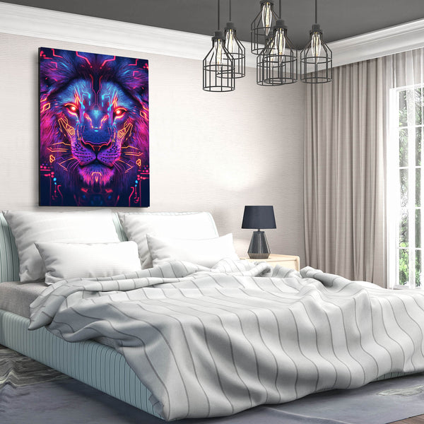 Cyber Lion Wall Art | MusaArtGallery™