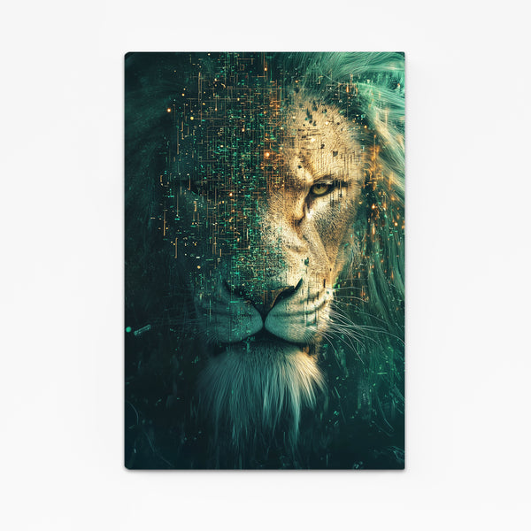 Cyber Majesty Lion Wall Art | MusaArtGallery™