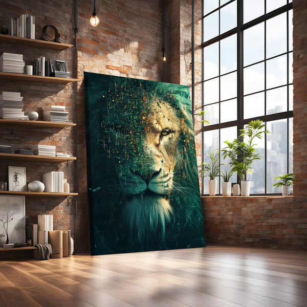 Cyber Majesty Lion Wall Art | MusaArtGallery™