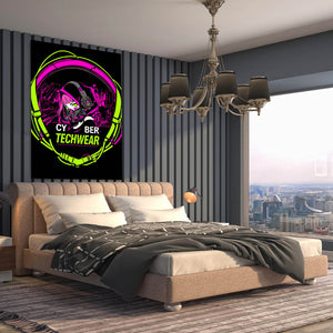 Cyber Neon Mask Cyberpunk Art | MusaArtGallery™