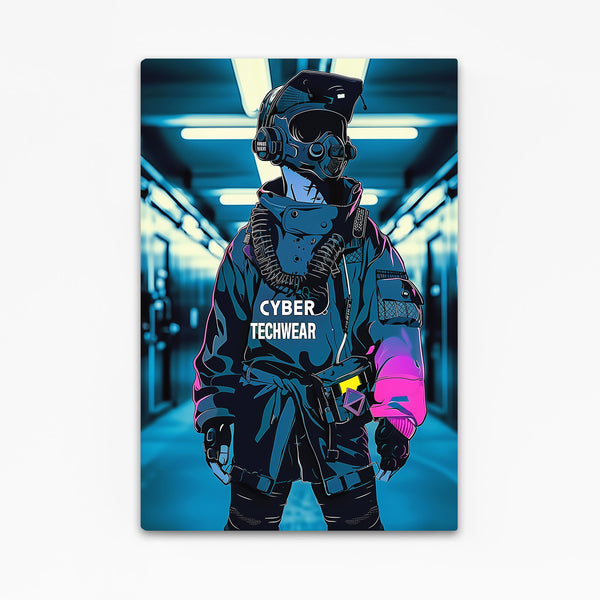 Cyber Neon Soldier Cyberpunk Art | MusaArtGallery™