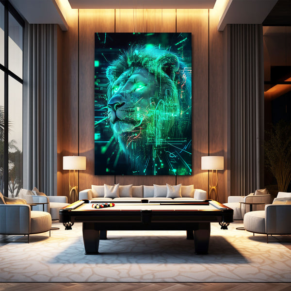 Cyber Vision Lion Wall Art | MusaArtGallery™