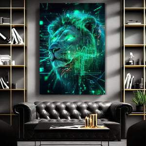 Cyber Vision Lion Wall Art | MusaArtGallery™