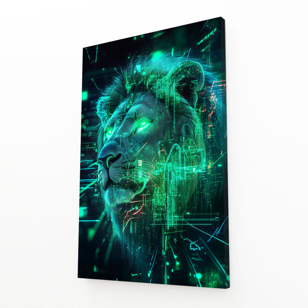 Cyber Vision Lion Wall Art | MusaArtGallery™