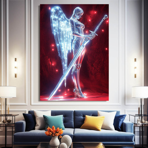 Cyberpunk Art Angel Warrior | MusaArtGallery™