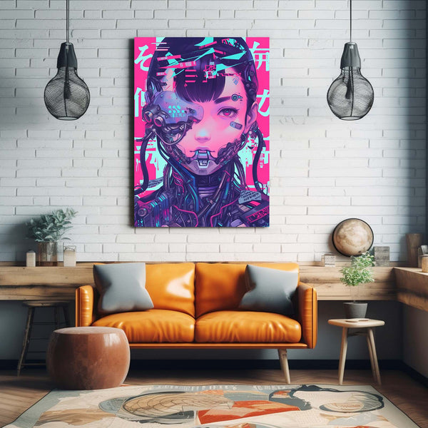 Cyberpunk Art Cyborg Face | MusaArtGallery™