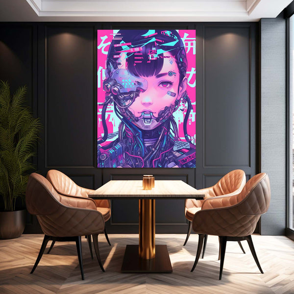 Cyberpunk Art Cyborg Face | MusaArtGallery™