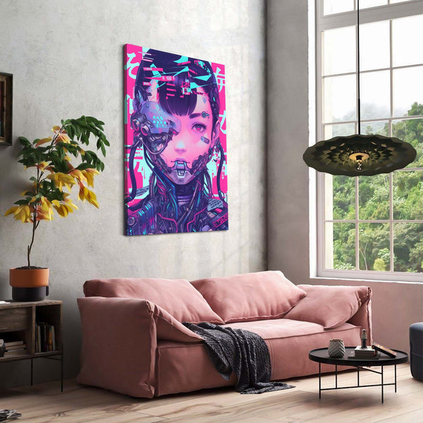 Cyberpunk Art Cyborg Face | MusaArtGallery™