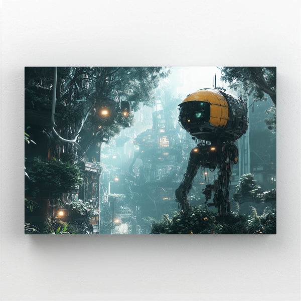 Cyberpunk Art Futuristic Forest Robot | MusaArtGallery™