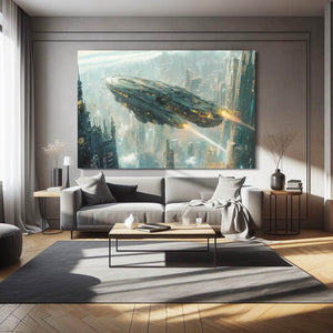 Cyberpunk Art Futuristic Starship | MusaArtGallery™