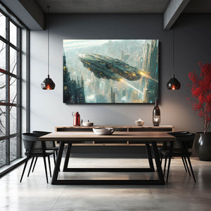 Cyberpunk Art Futuristic Starship | MusaArtGallery™