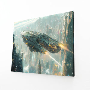 Cyberpunk Art Futuristic Starship | MusaArtGallery™