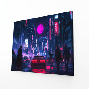 Cyberpunk Art Midnight Metropolis | MusaArtGallery™