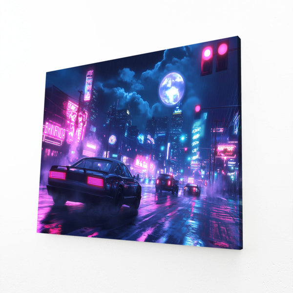 Cyberpunk Art Midnight Neon Streets | MusaArtGallery™