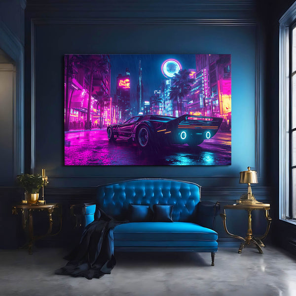 Cyberpunk Art Neon Drive Streets | MusaArtGallery™