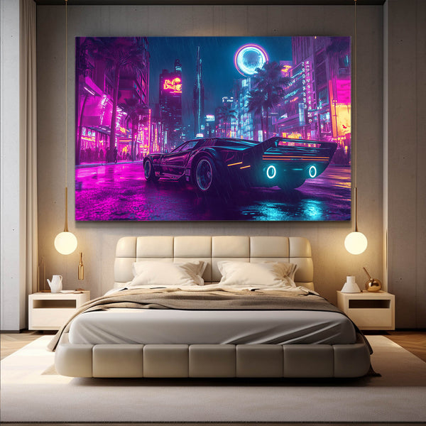 Cyberpunk Art Neon Drive Streets | MusaArtGallery™