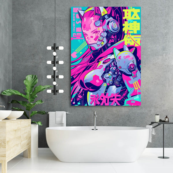 Cyberpunk Art Neon Guardian | MusaArtGallery™