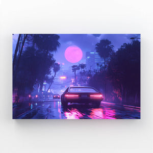 Cyberpunk Art Neon Night Drive | MusaArtGallery™