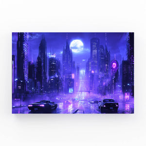 Cyberpunk Art Neon Skyline Drive | MusaArtGallery™