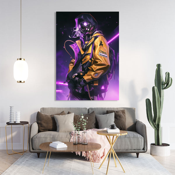 Cyberpunk Art Neon Soldier | MusaArtGallery™